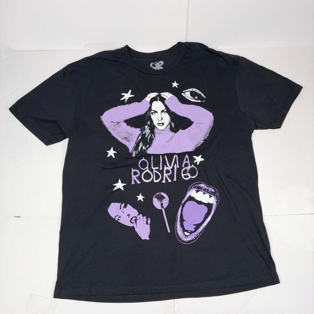 Olivia Rodrigo 'Guts' Tour Black Graphic Short Sleeve T-Shirt